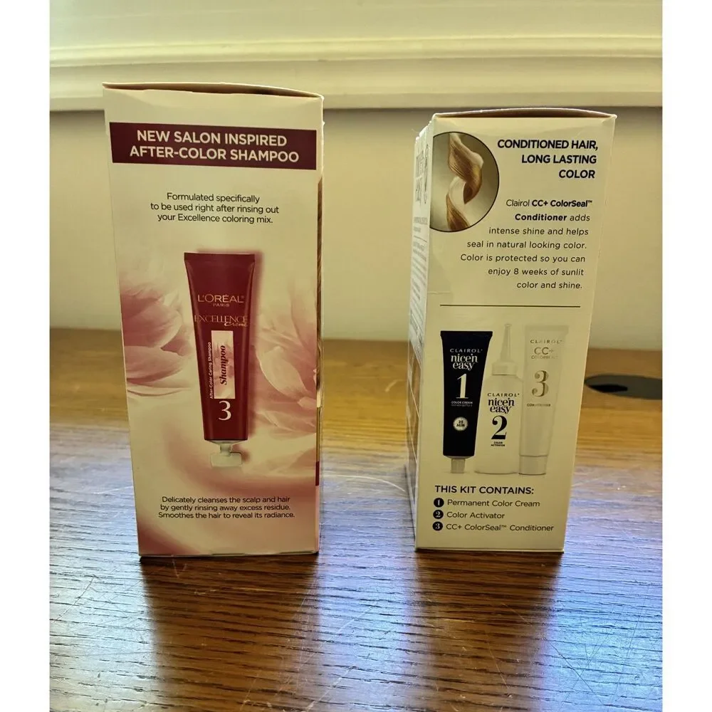 Lot 1 Loreal & 1 Nice'N Easy Hair Color 8G Medium Golden Blonde New in Pkg